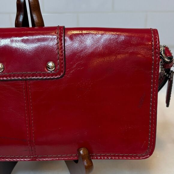 Coach Bleeker Patent Leather Buckle Wallet Clutch Bag - Picture 7 of 16